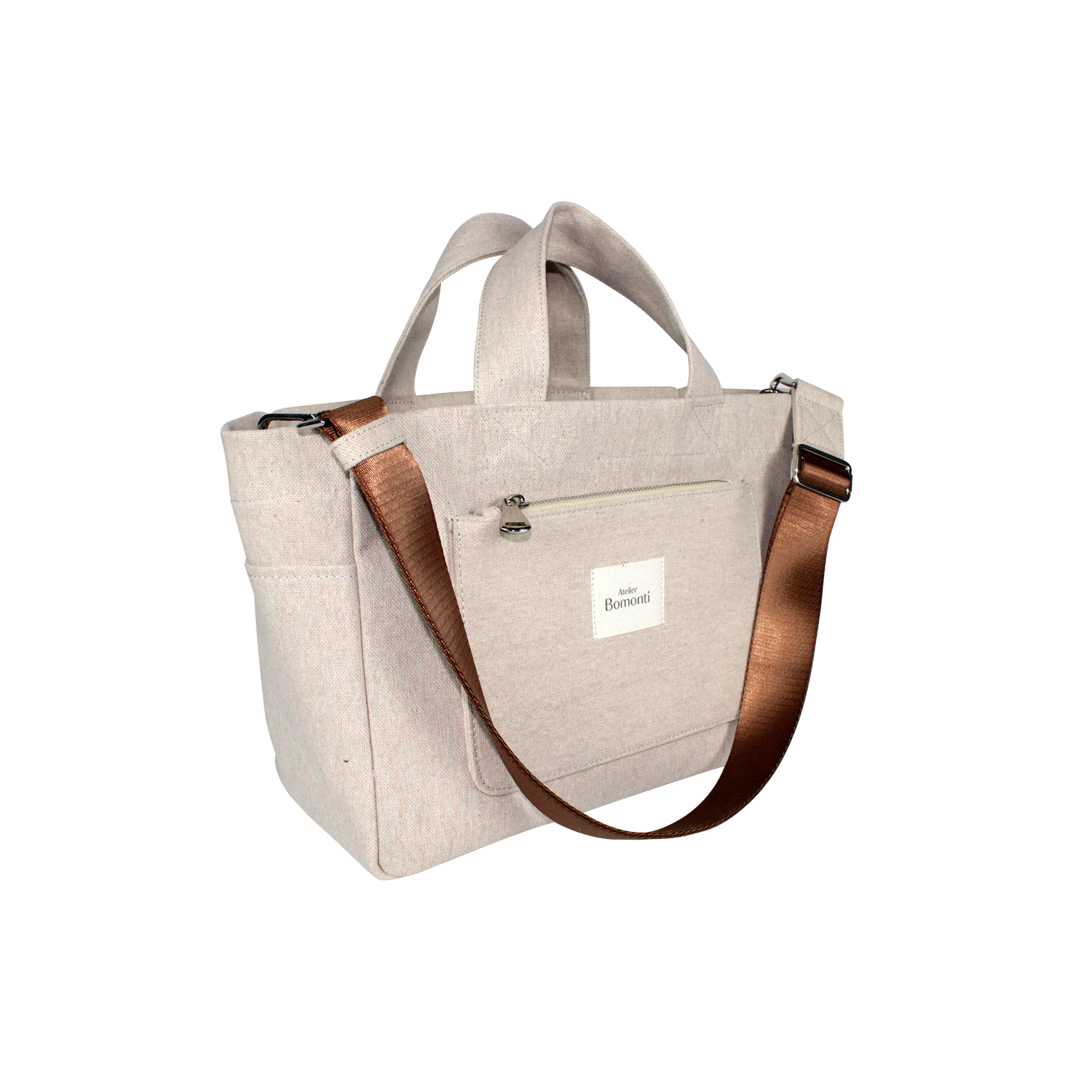 Hishi Tote Bag Beige Kanvas Çanta