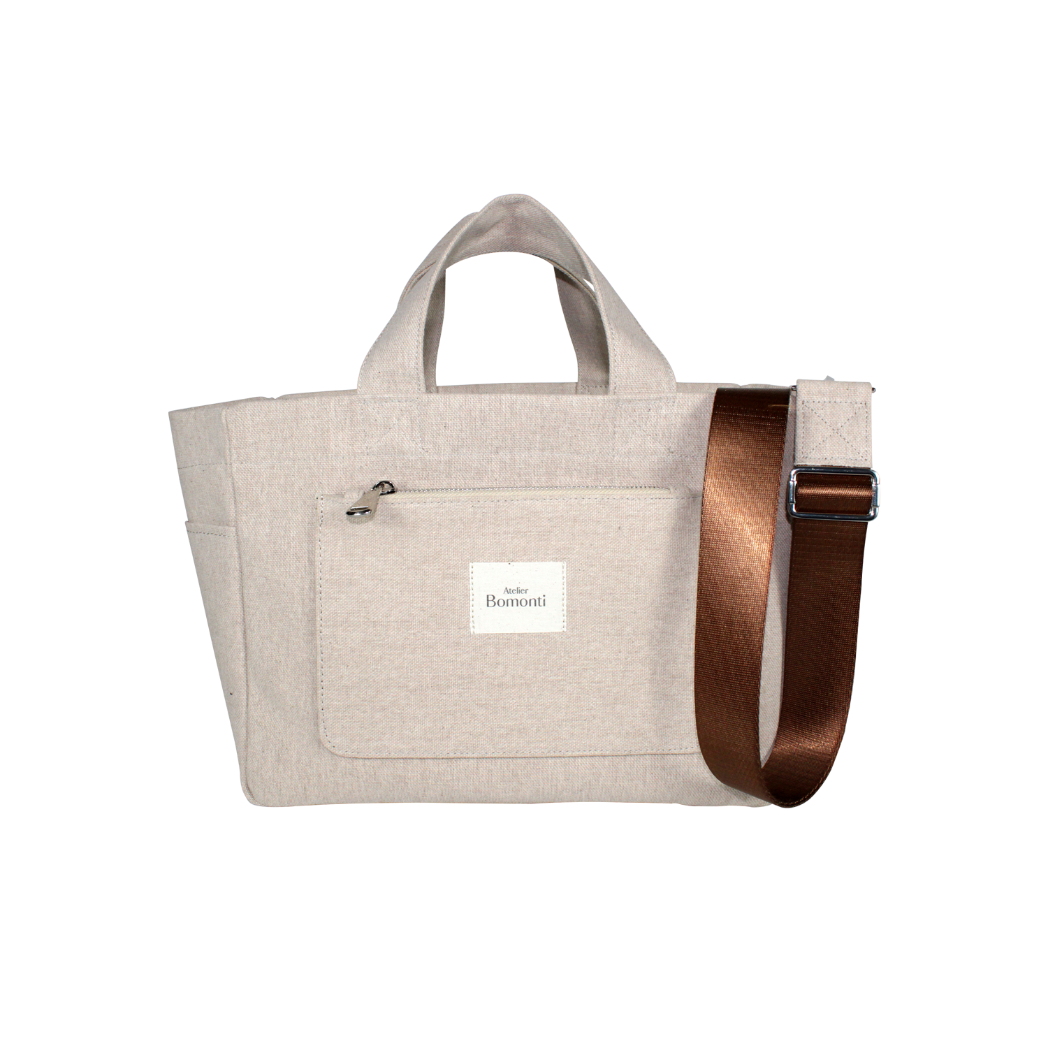 Hishi Tote Bag Beige Kanvas Çanta