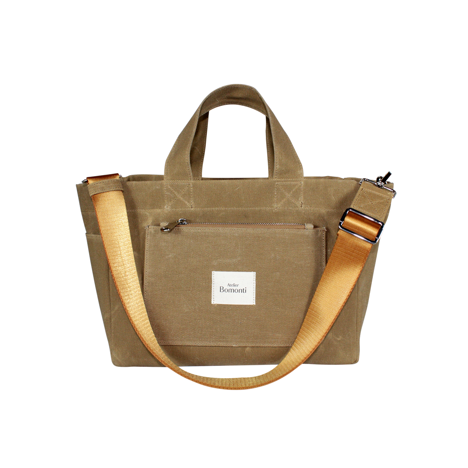 Hishi Tote Bag Camel Mumlu Kanvas Çanta