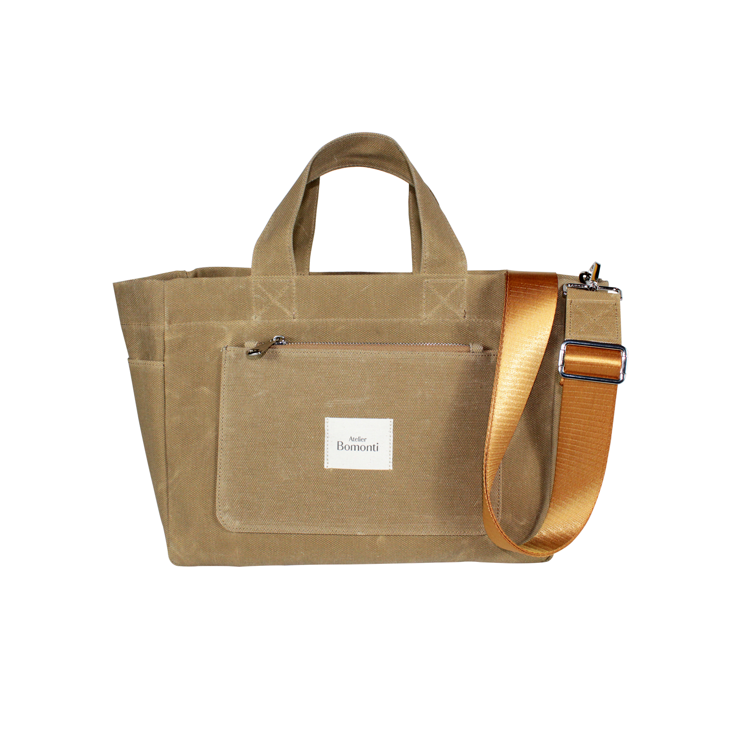 Hishi Tote Bag Camel Mumlu Kanvas Çanta