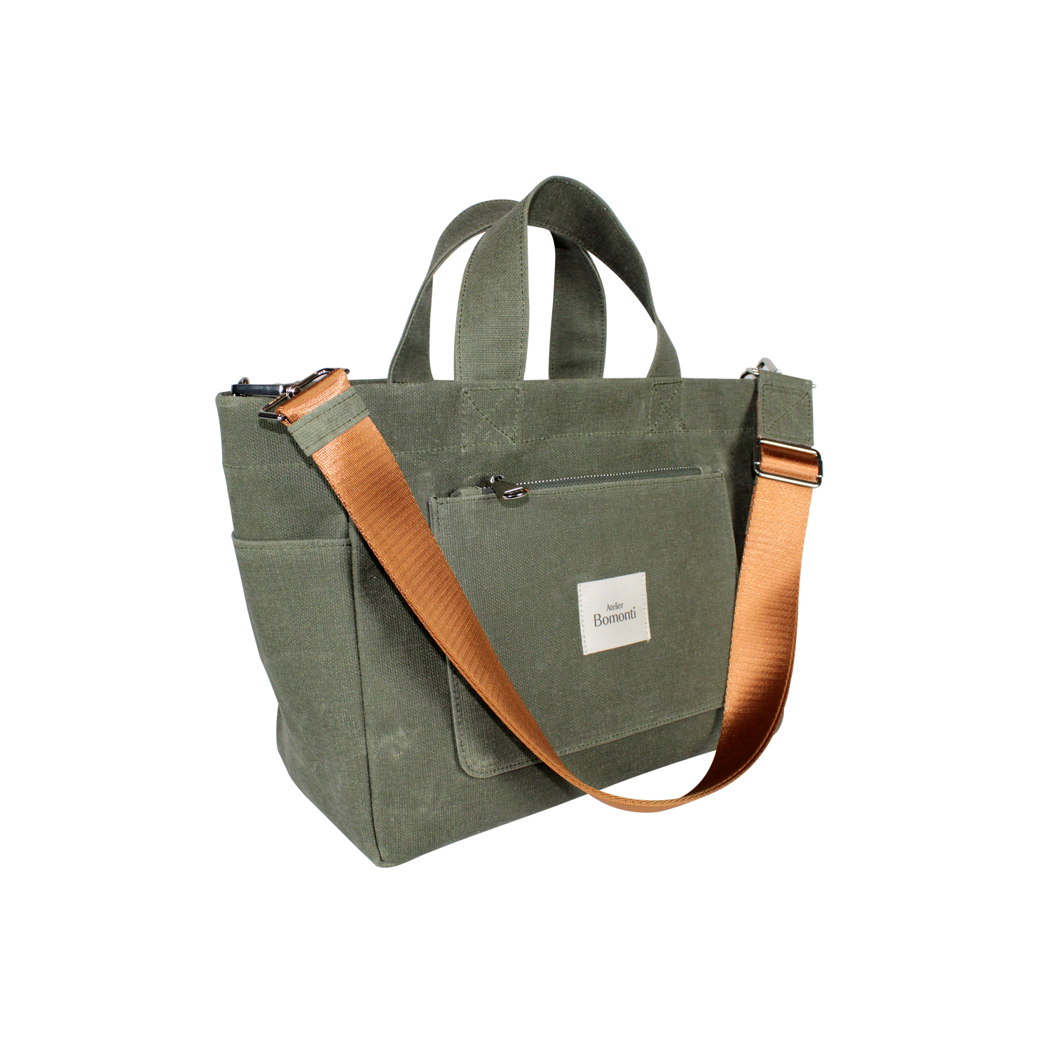 Hishi Tote Bag Khaki Mumlu Kanvas Çanta