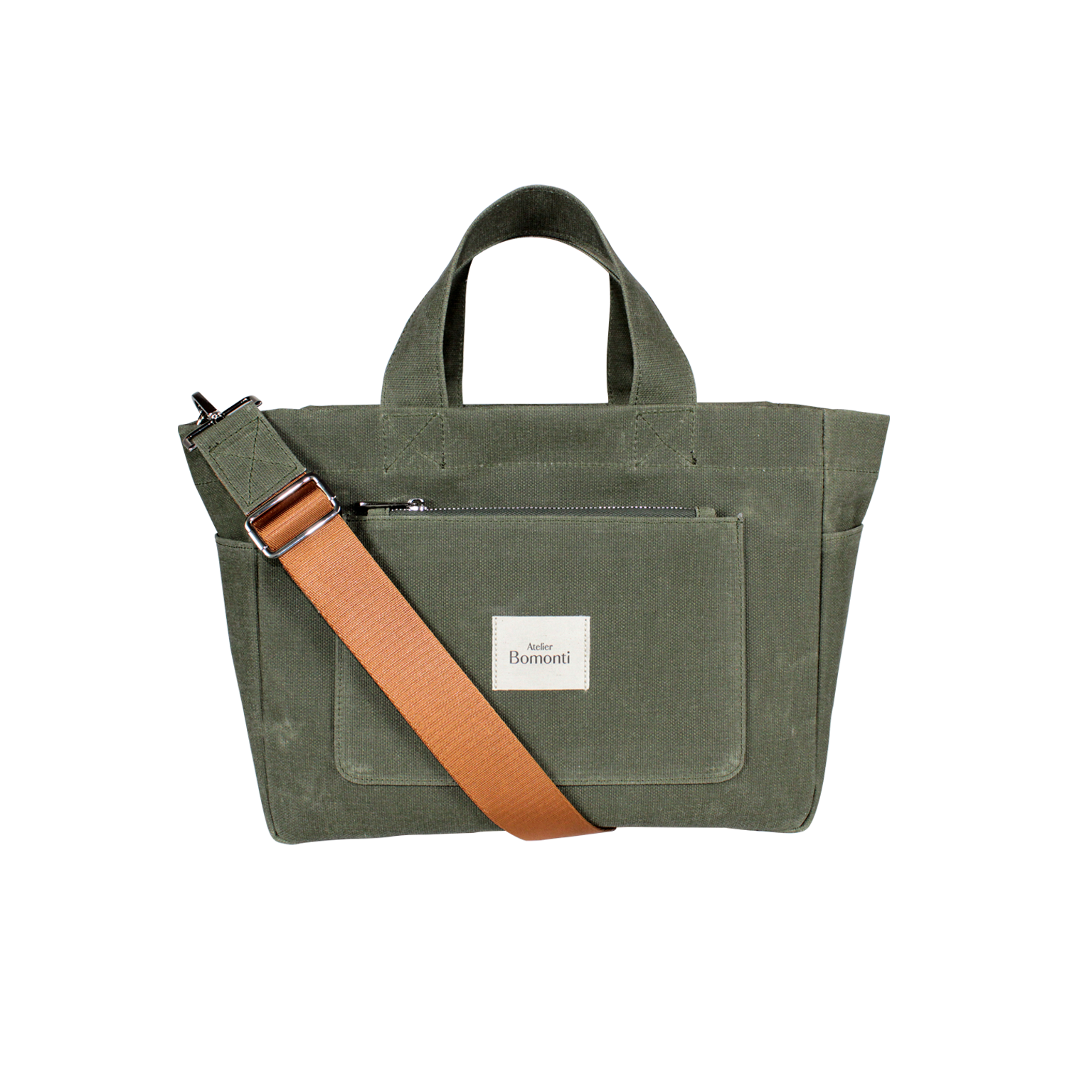 Hishi Tote Bag Khaki Mumlu Kanvas Çanta