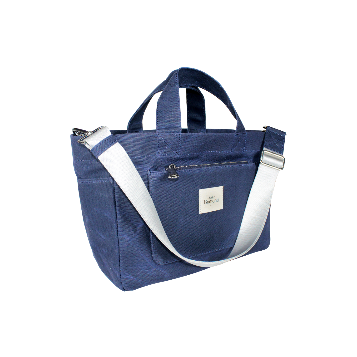 Hishi Tote Bag Navy Blue Mumlu Kanvas Çanta