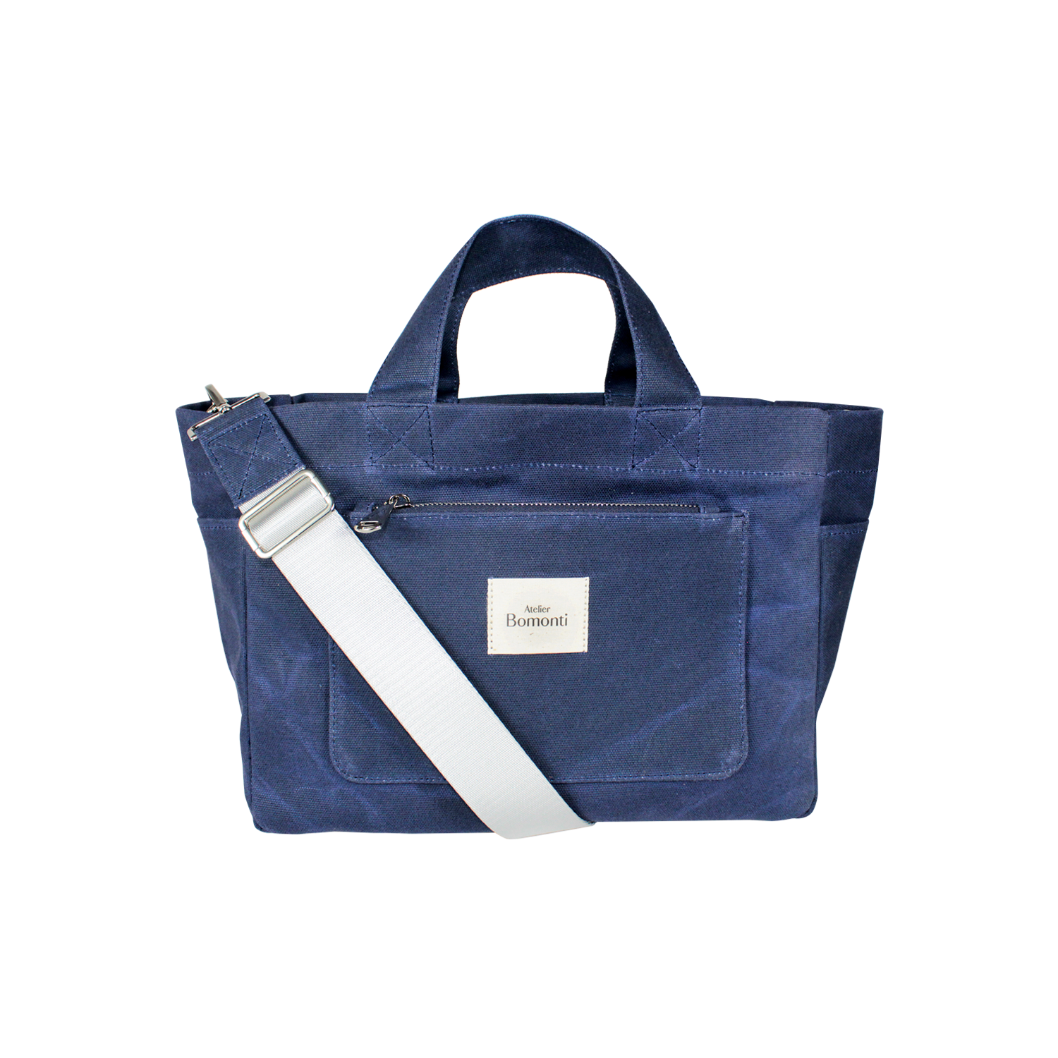 Hishi Tote Bag Navy Blue Mumlu Kanvas Çanta