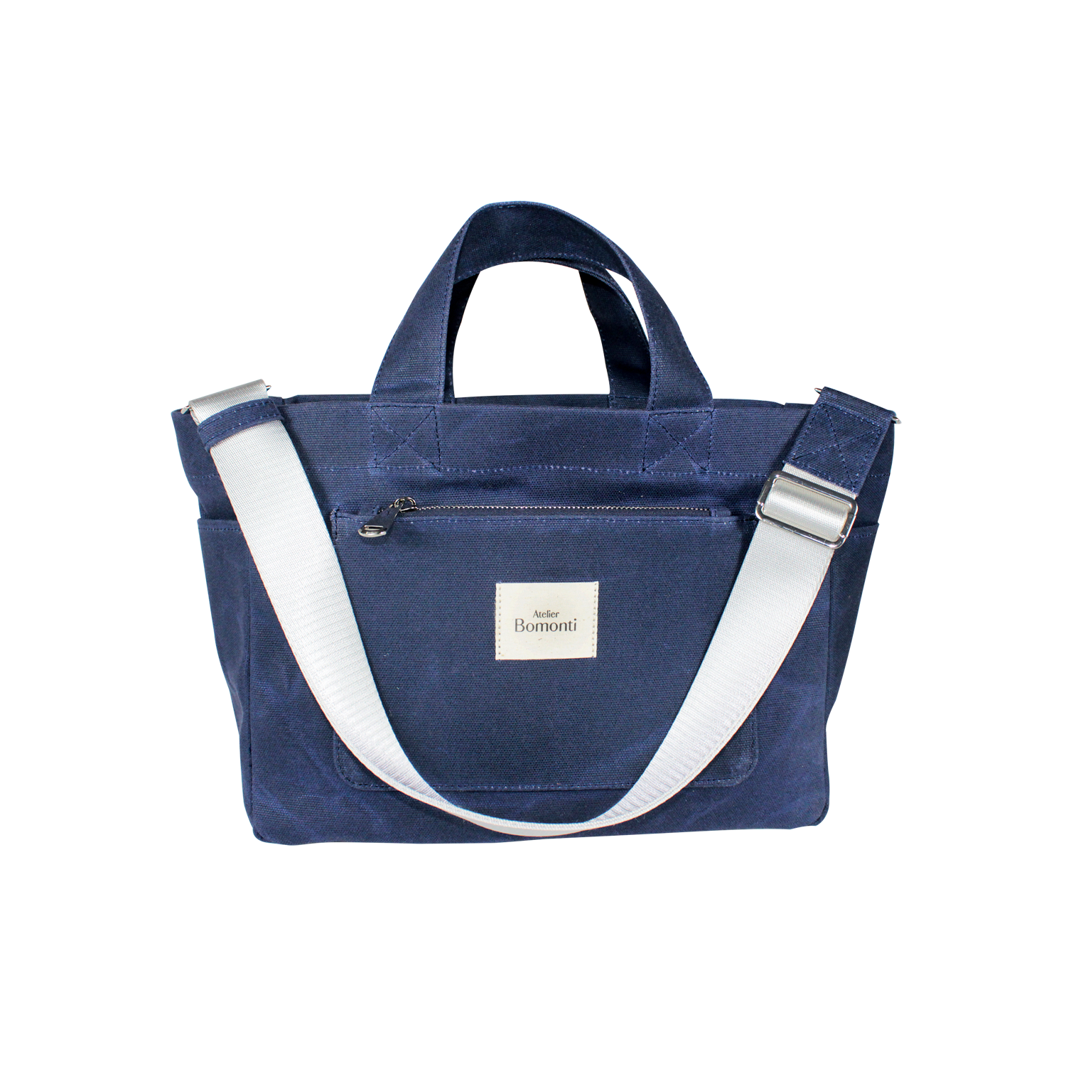 Hishi Tote Bag Navy Blue Mumlu Kanvas Çanta