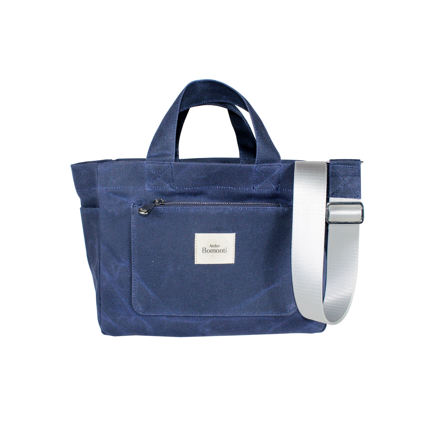 Hishi Tote Bag Navy Blue Mumlu Kanvas Çanta