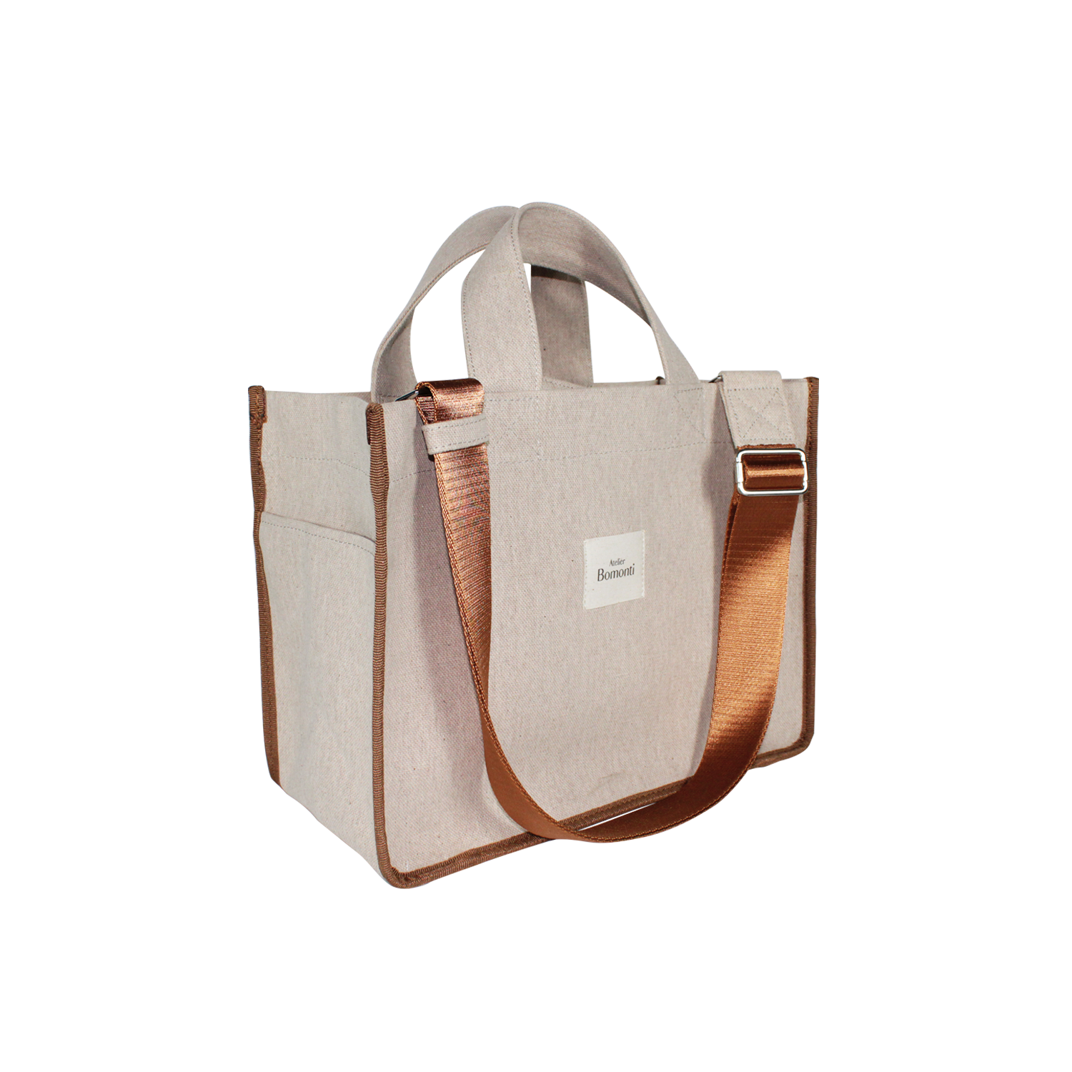 Hishi Rj Tote Bag Beige Kanvas Çanta