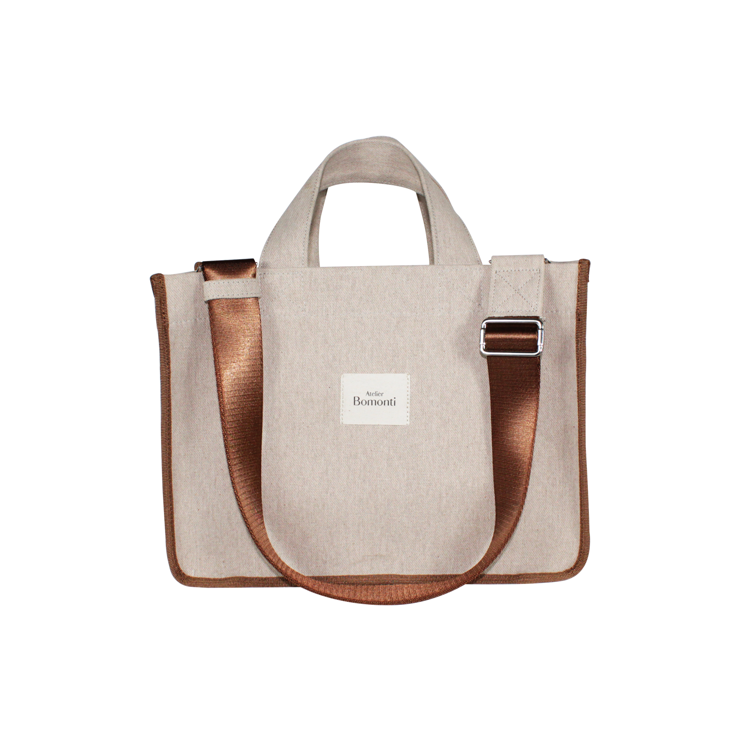 Hishi Rj Tote Bag Beige Kanvas Çanta