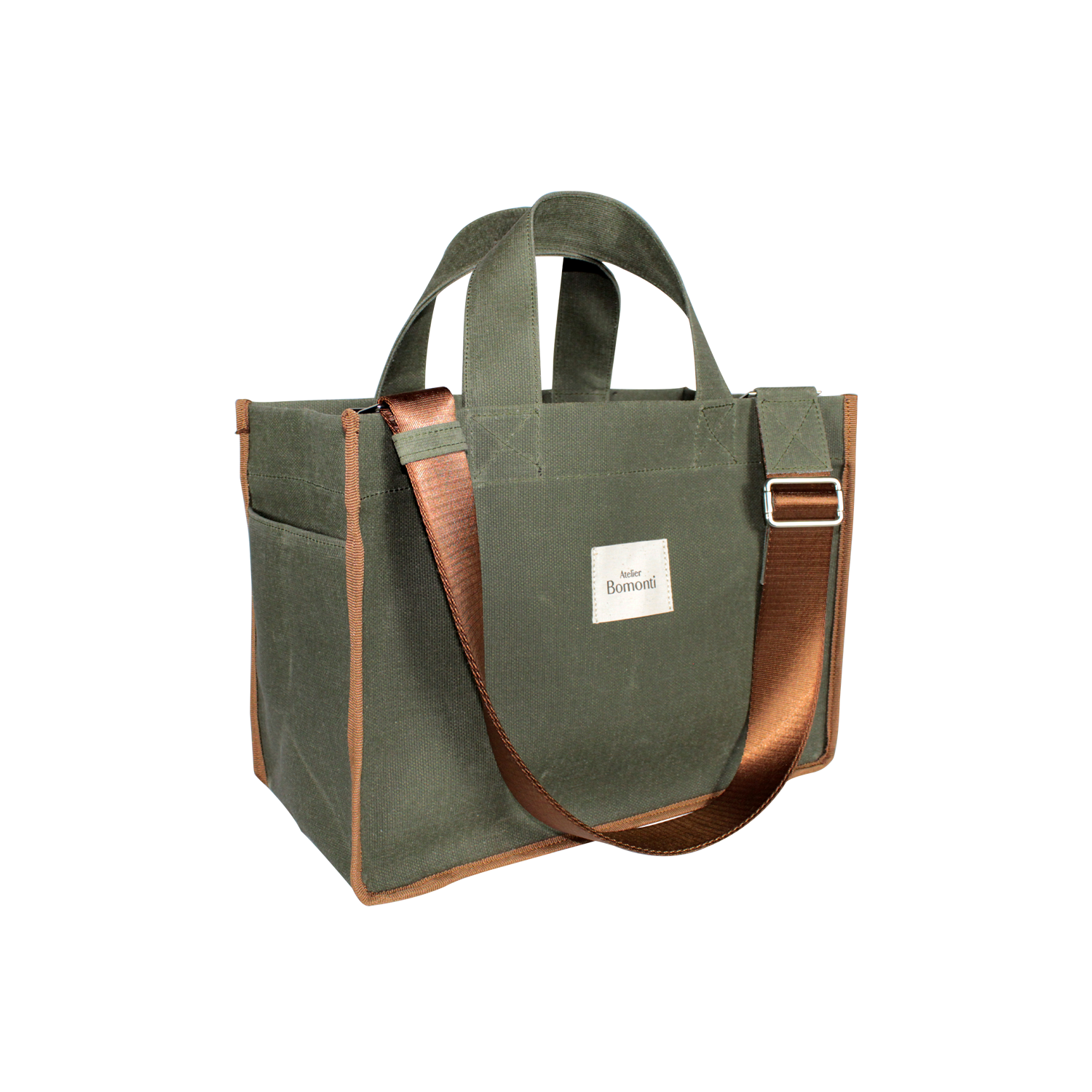 Hishi Rj Tote Bag Khaki Mumlu Kanvas Çanta