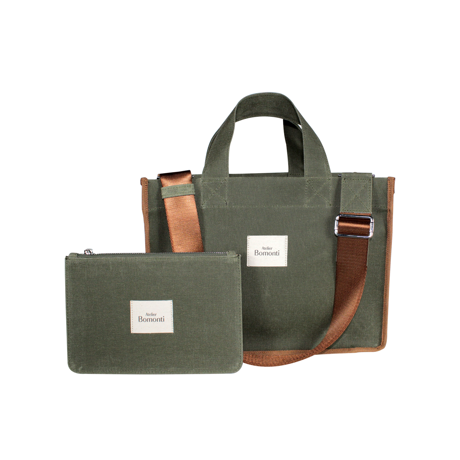 Hishi Rj Tote Bag Khaki Mumlu Kanvas Çanta