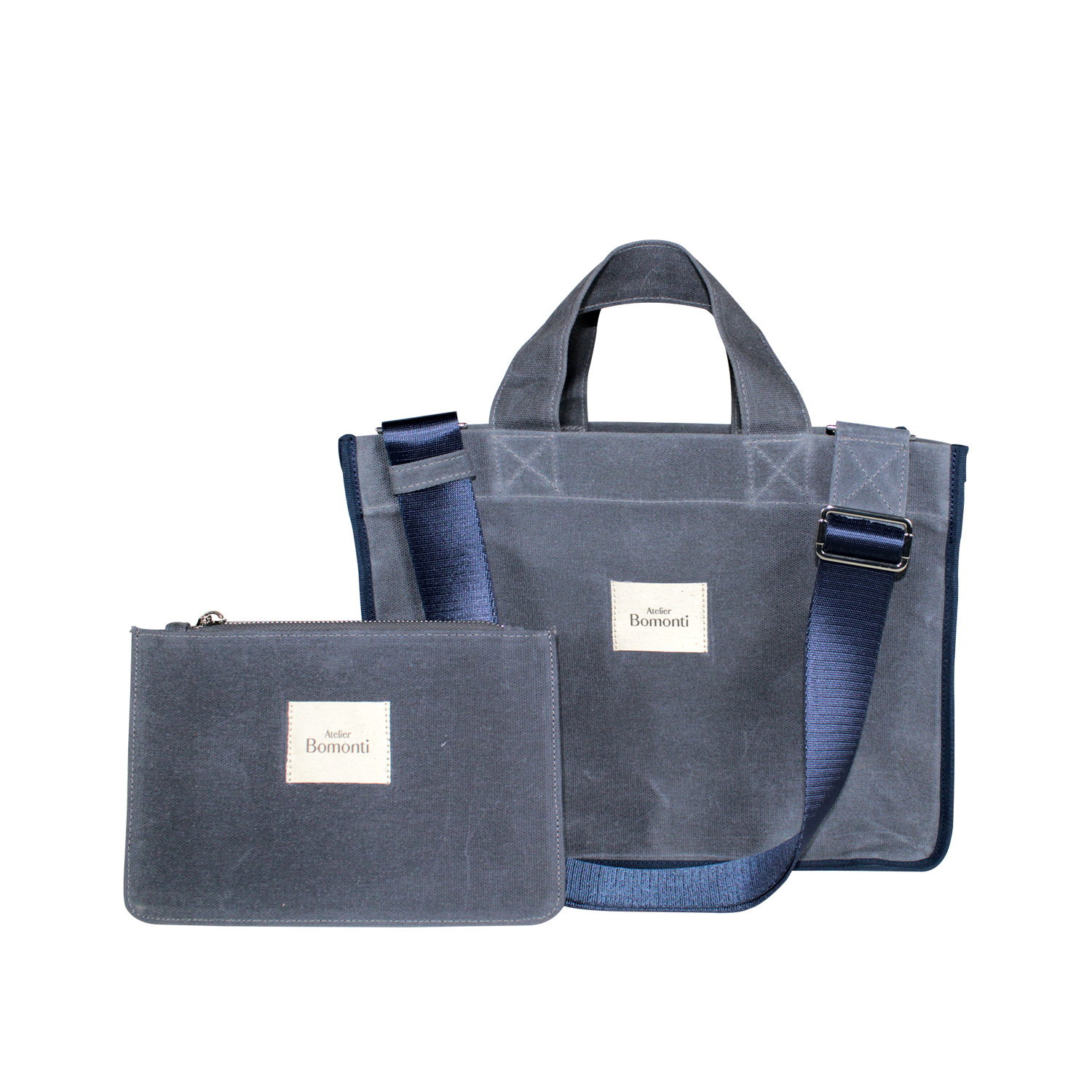 Hishi Rj Tote Bag Denim Lacivert