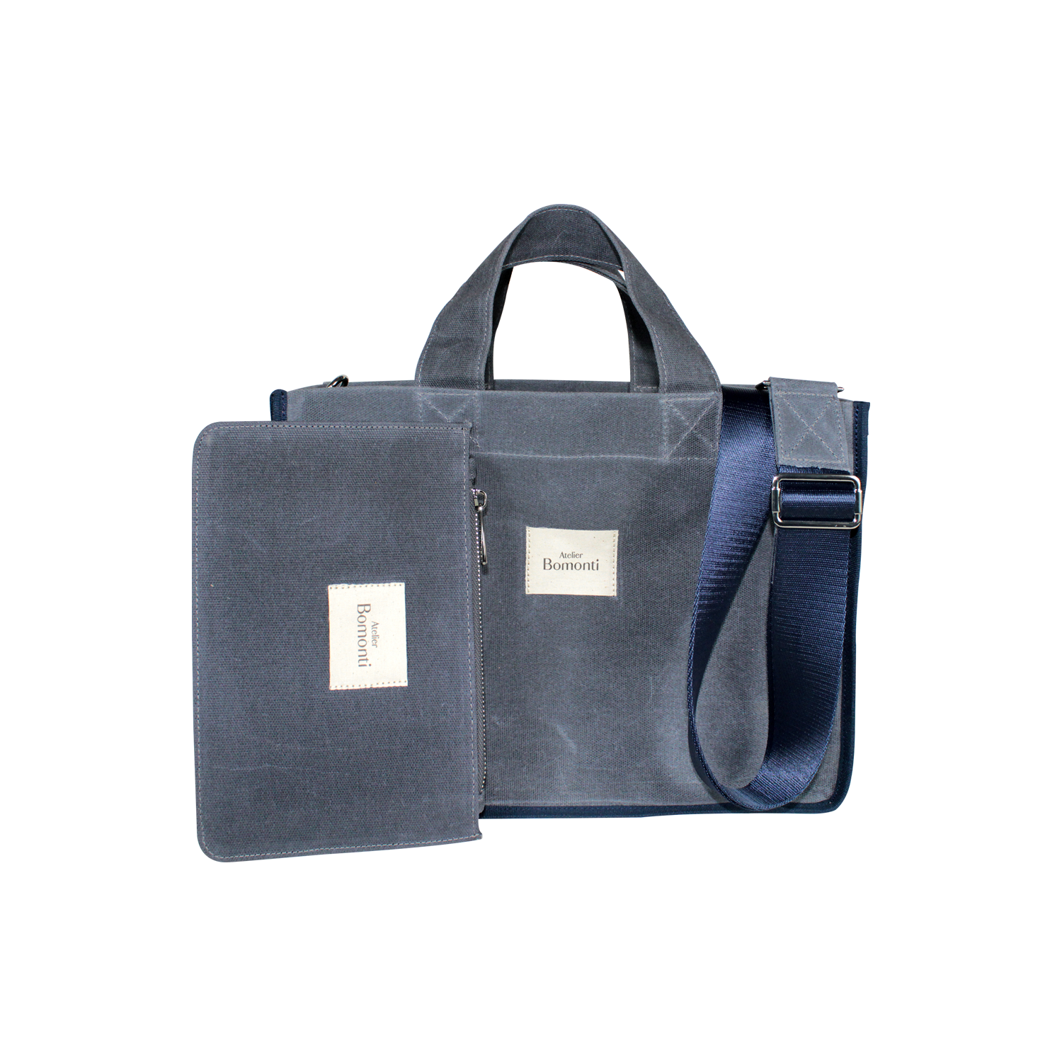 Hishi Rj Tote Bag Denim Lacivert