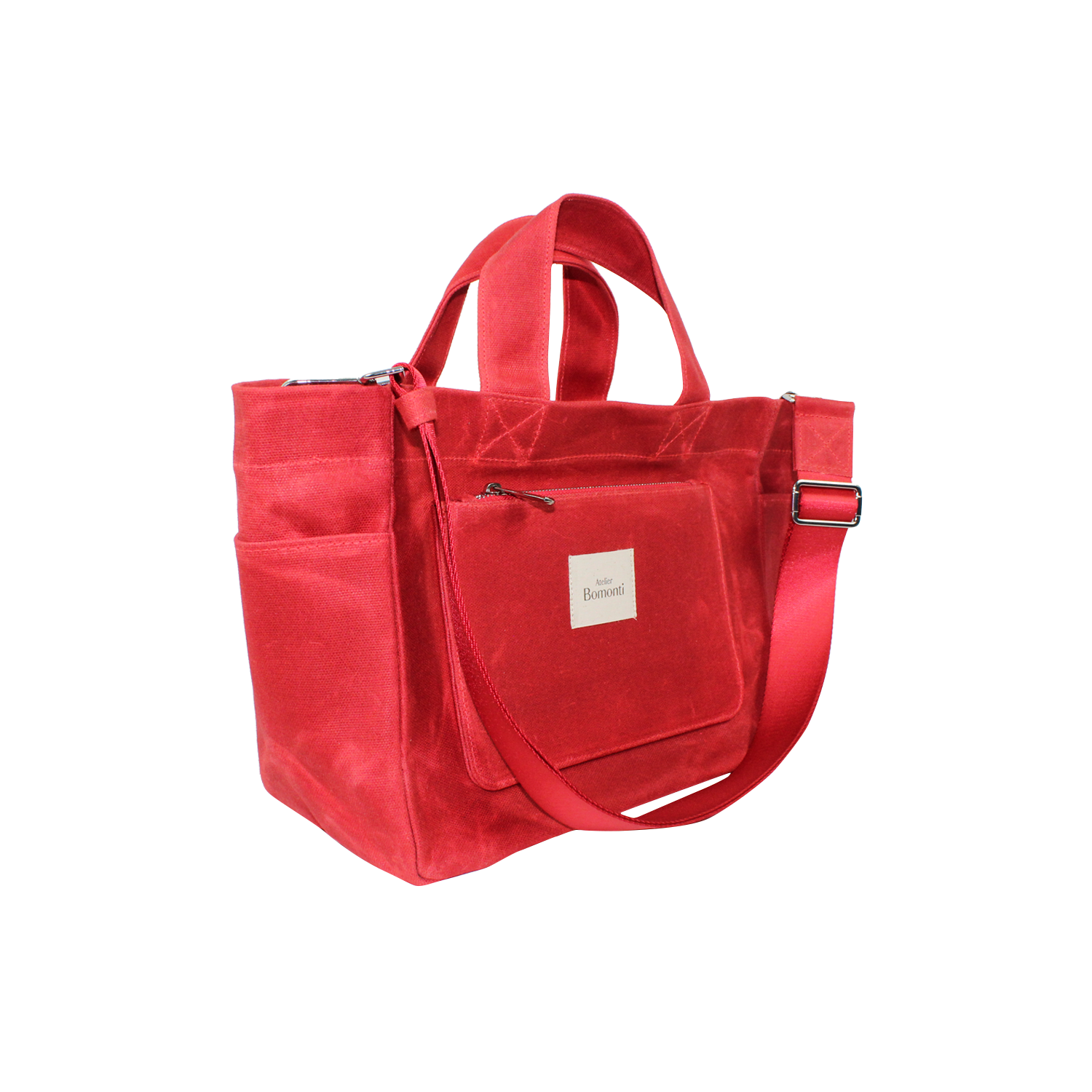 Hishi Tote Bag Red Mumlu Kanvas Çanta