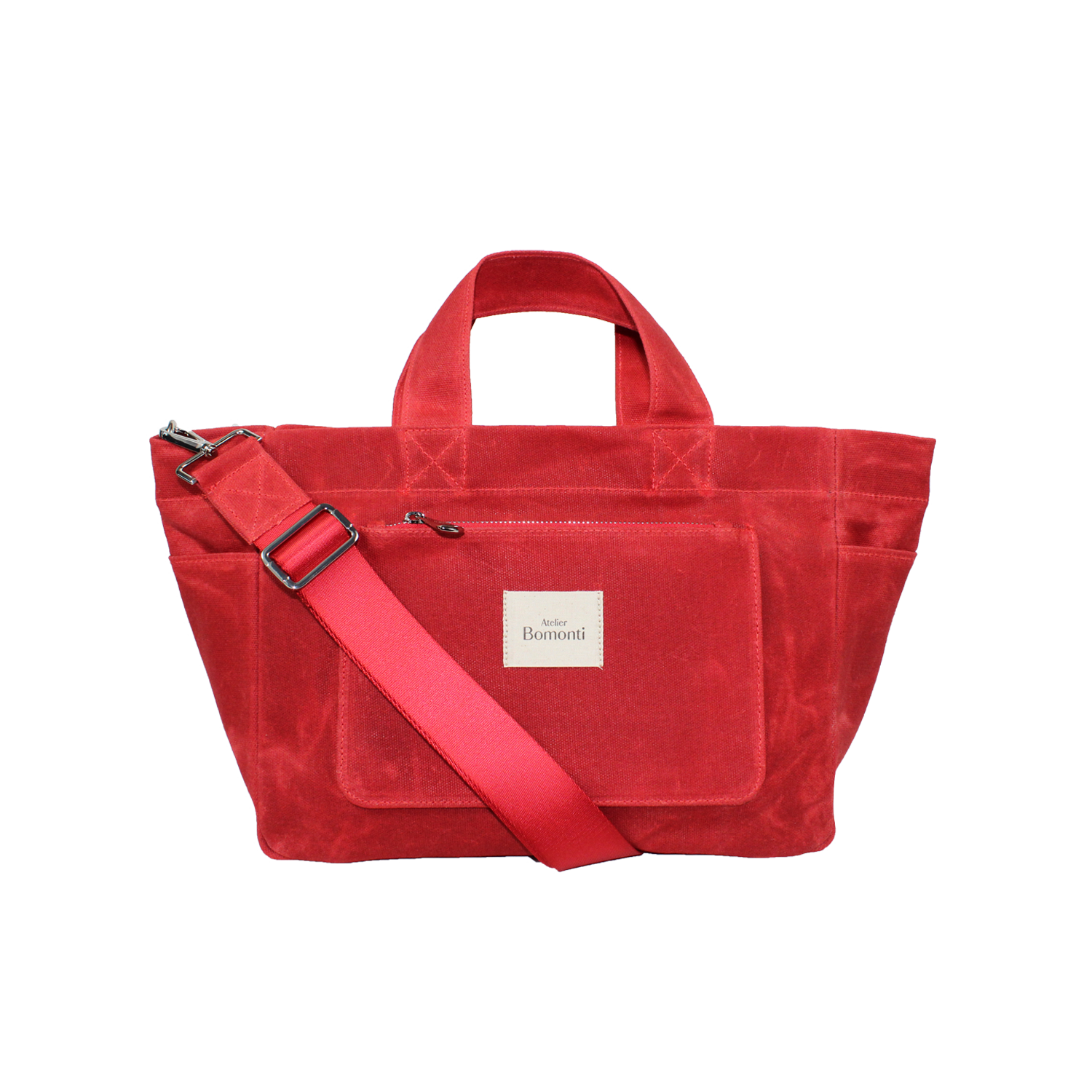 Hishi Tote Bag Red Mumlu Kanvas Çanta