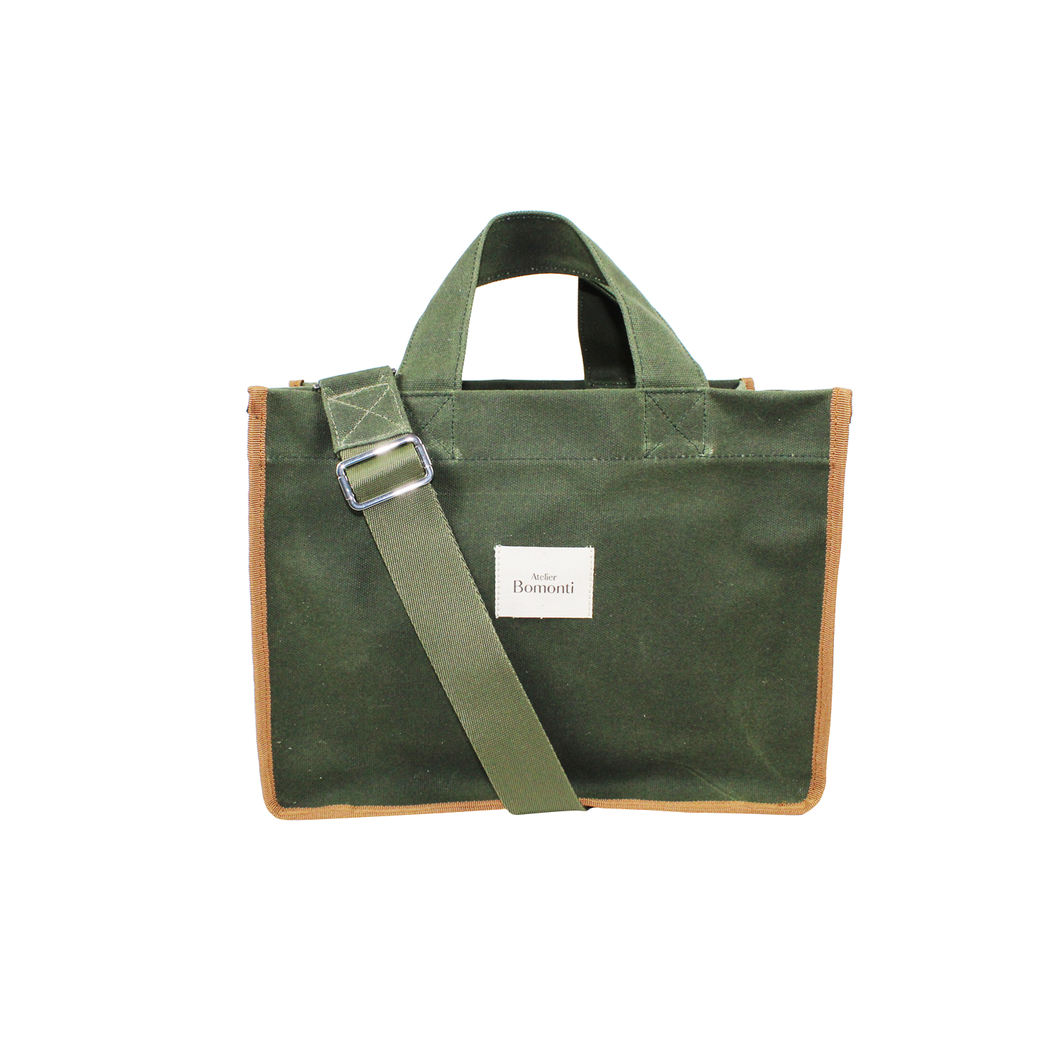 Hishi Rj Tote Bag Koyu Khaki Mumlu Kanvas Çanta