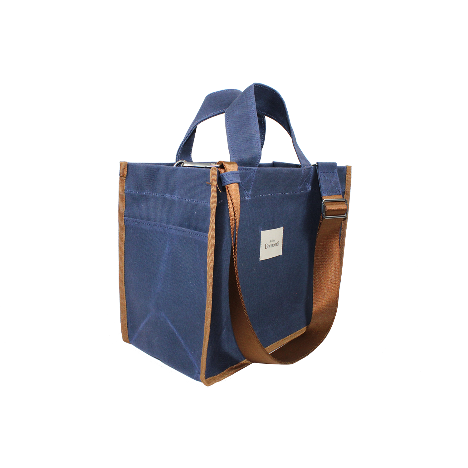 Hishi Rj Tote Bag Navy Blue Mumlu Kanvas Çanta