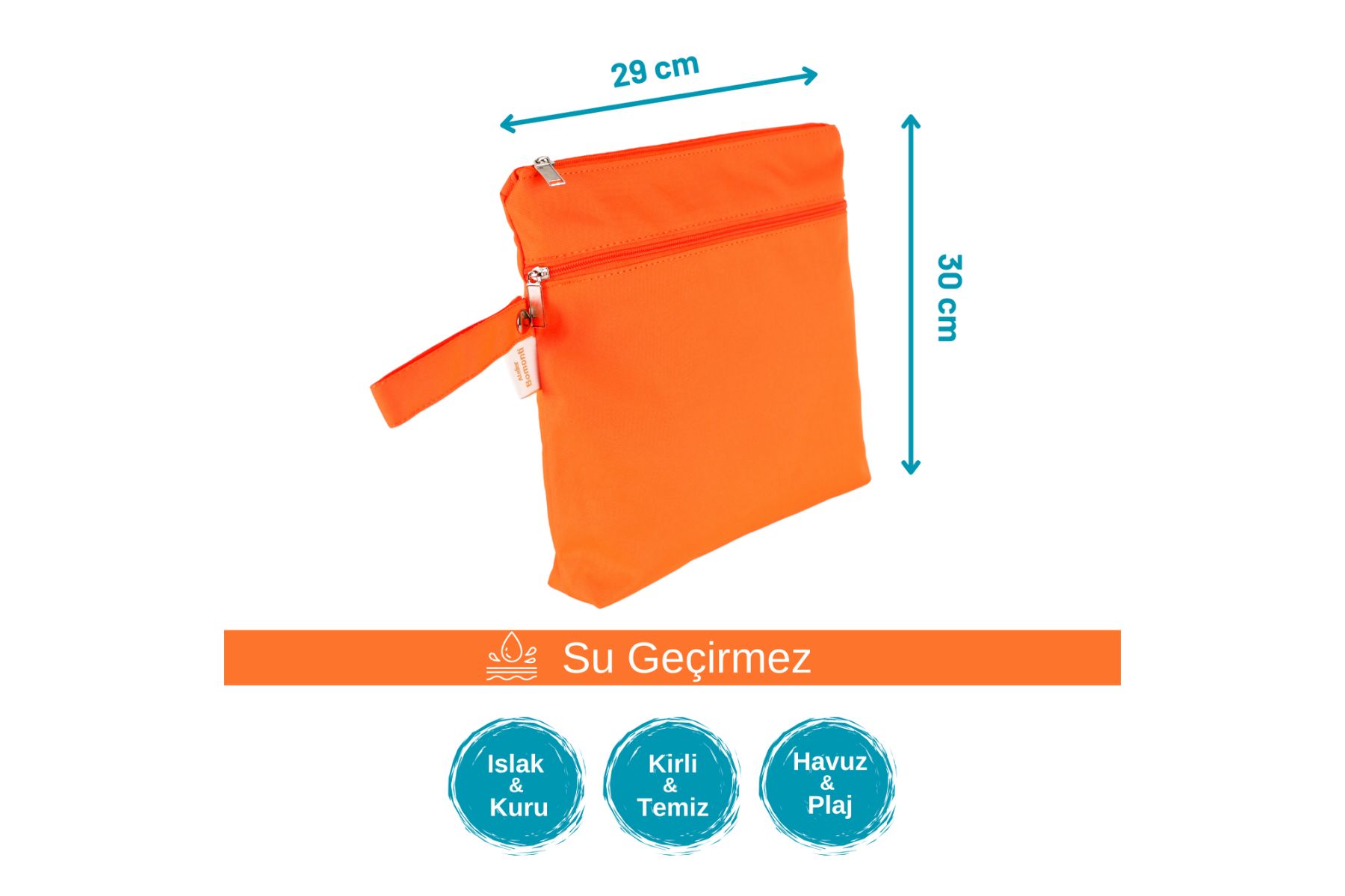 Mami Kids Orange Islak Kuru/kirli Temiz Çantası