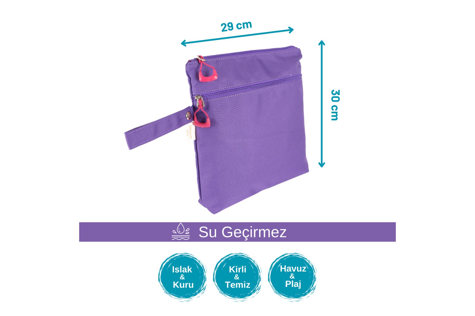 Mami Kids Purple Islak Kuru/kirli Temiz Çantası