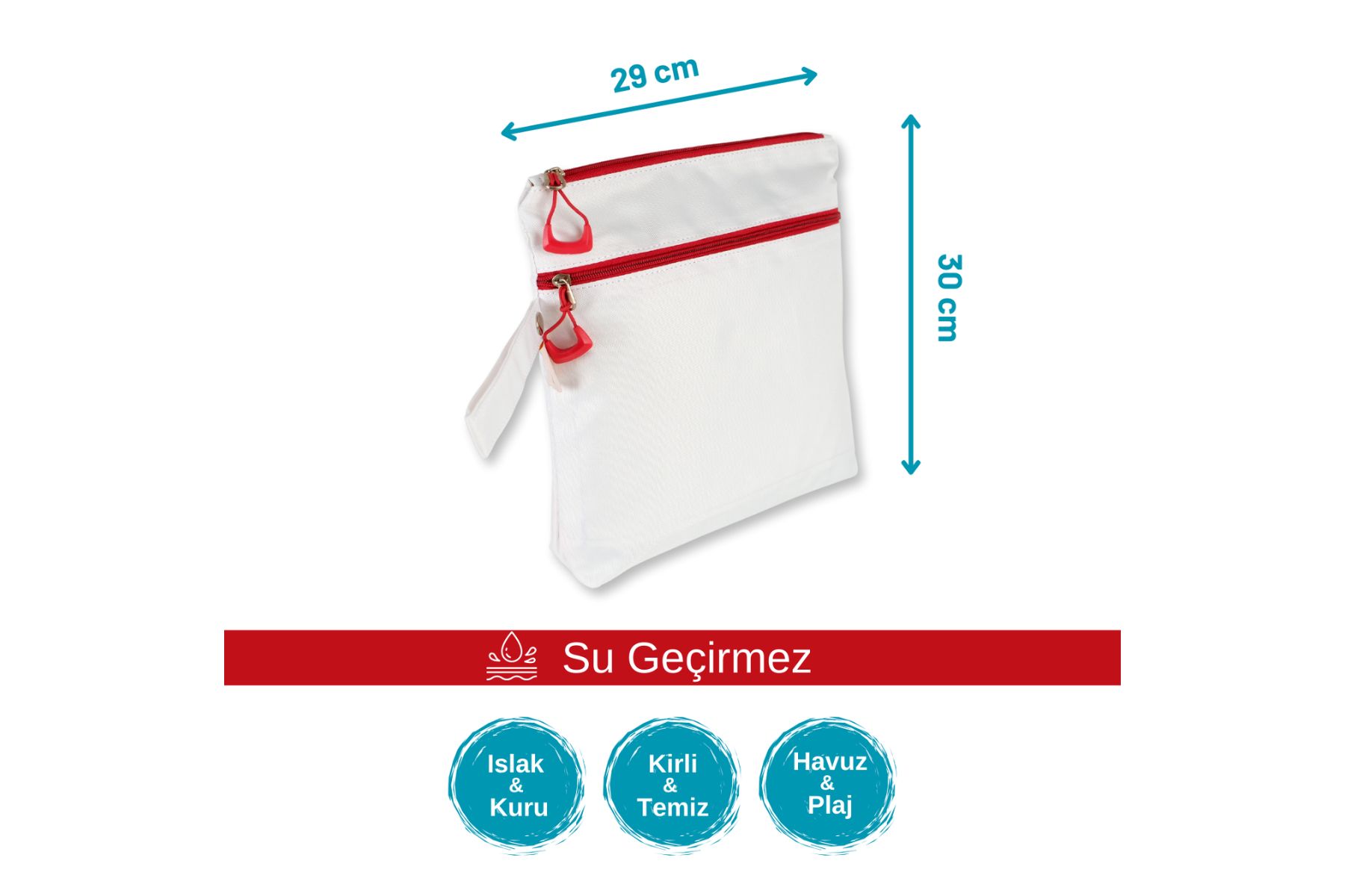Mami Kids Beyaz Islak Kuru/kirli Temiz Çantası