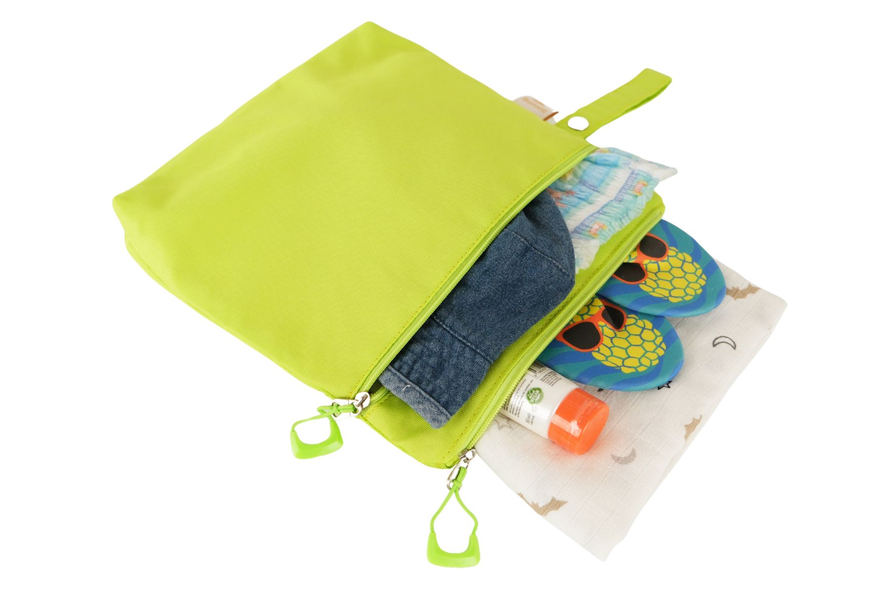Mami Kids Neon Yeşil Islak Kuru/kirli Temiz Çantası