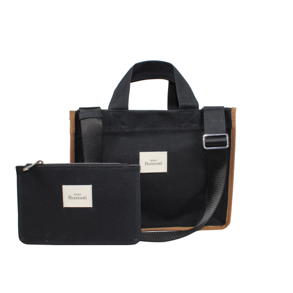 Hishi Rj Tote Bag Black Mumlu Kanvas Çanta