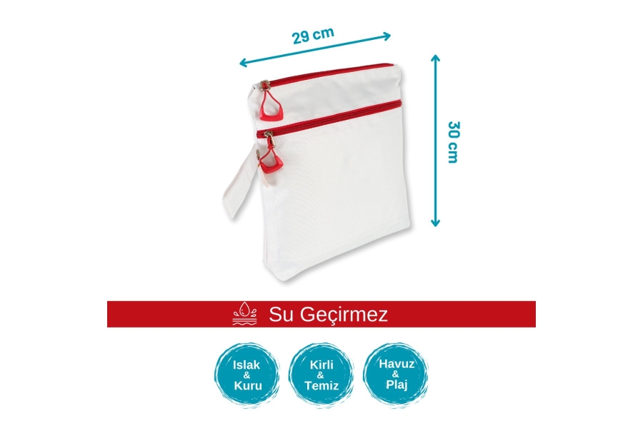 Mami Kids Beyaz Islak Kuru/kirli Temiz Çantası